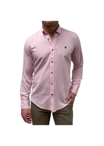 Solid Color Linen Blend Shirt