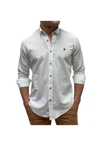 Solid Color Linen Blend Shirt