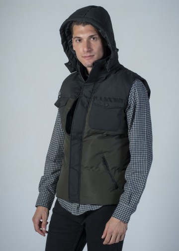 Padded Vest with Detachable...